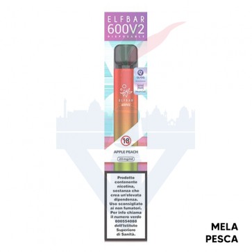 APPLE PEACH V2 Disposable - 600 Puff - Vape Pen Usa e Getta - Elf Bar