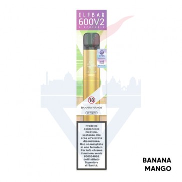 BANANA MANGO V2 Disposable - 600 Puff - Vape Pen Usa e Getta - Elf Bar