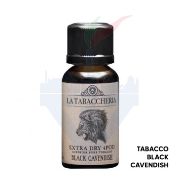 BLACK CAVENDISH - Extra Dry 4Pod - Aroma Shot 20ml in 20ml - La Tabaccheria