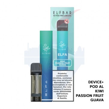ELFA Device  Pod Precaricata KIWI PASSION FRUIT GUAVA 20mg - Elf Bar