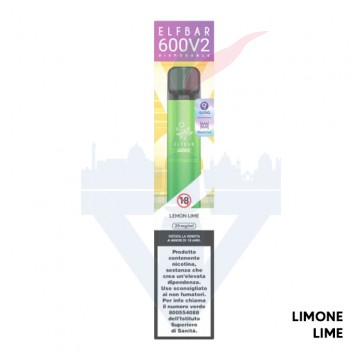LEMON LIME V2 Disposable - 600 Puff - Vape Pen Usa e Getta - Elf Bar