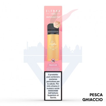 PEACH ICE 0mg EB1500 Disposable - 1500 Puff - Vape Pen Usa e Getta - Elf Bar