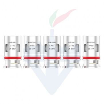 Testine Coil PnP-VM3 0,45ohm Confezione da 5 Pezzi - VooPoo