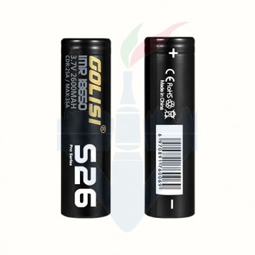 S26 IMR 18650 2600mAh 25A Scatola da 2 Pezzi - Golisi