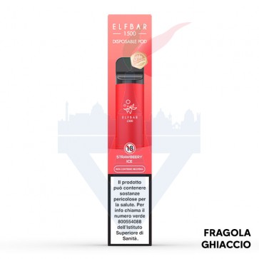 STRAWBERRY ICE 0mg EB1500 Disposable - 1500 Puff - Vape Pen Usa e Getta - Elf Bar