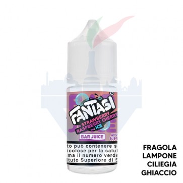 STRAWBERRY RASPBERRY CHERRY ICE - Bar Juice - Aroma Mini Shot 10ml - Fantasi Vape CON TASSELLO