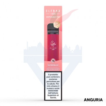 WATERMELON 0mg EB1500 Disposable - 1500 Puff - Vape Pen Usa e Getta - Elf Bar