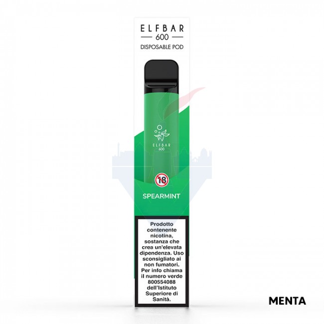 SPEARMINT Disposable 600 Puff Vape Pen Usa e Getta Elf Bar