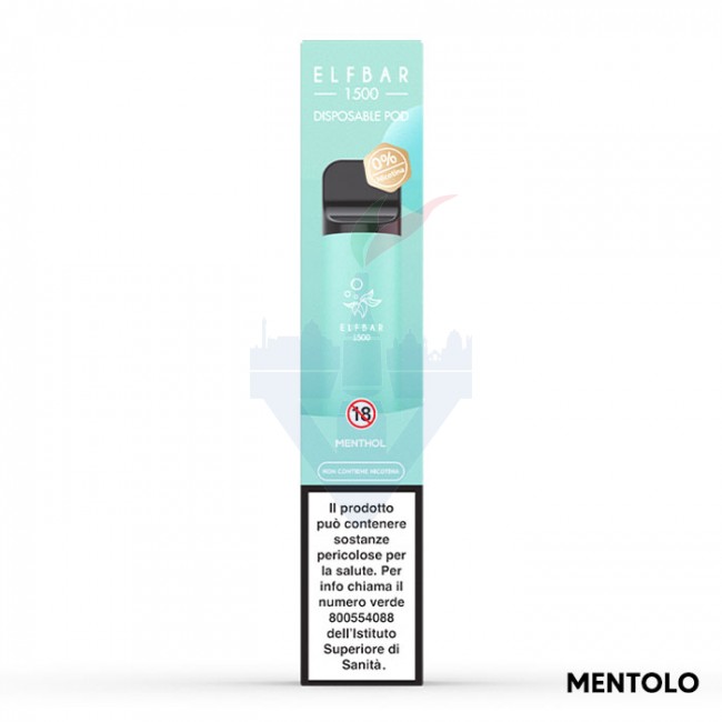 MENTHOL 0mg EB1500 Disposable - 1500 Puff - Vape Pen Usa e Getta - Elf Bar MENTHOL 0mg EB1500 Disposable - 1500 Puff - Vape Pen Usa e Getta - Elf Bar