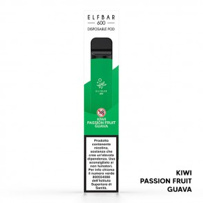 KIWI PASSION FRUIT GUAVA Disposable - 600 Puff - Vape Pen Usa e Getta - Elf Bar