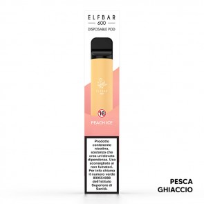 PEACH ICE Disposable - Paolo Noise - 600 Puff - Vape Pen Usa e Getta - Elf Bar