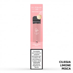 CHERRY LEMON PEACH 0mg EB1500 Disposable - 1500 Puff - Vape Pen Usa e Getta - Elf Bar