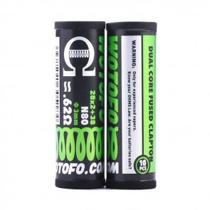Coil Pronte Dual Core Fused Clapton NI80 0,62ohm - 10 Pezzi - Wotofo
