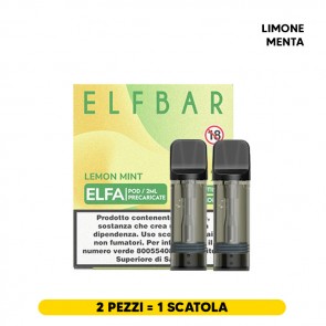 LEMON MINT 20mg - Pod Precaricata ELFA Singola - Elf Bar