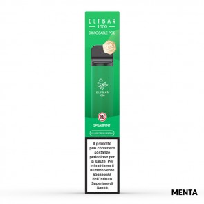 SPEARMINT 0mg EB1500 Disposable - 1500 Puff - Vape Pen Usa e Getta - Elf Bar