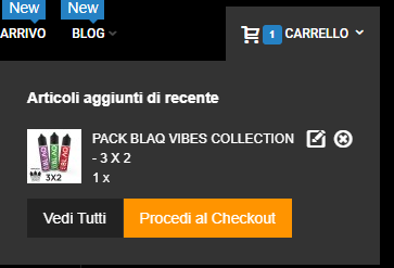 Carrello - versione desktop Vapeitalia