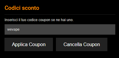 Coupon sconto - versione desktop